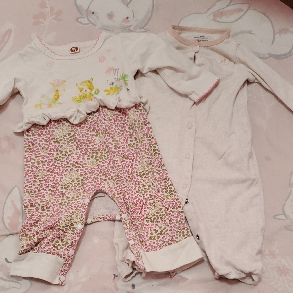 Pink Floral Baby Two-Piece Set